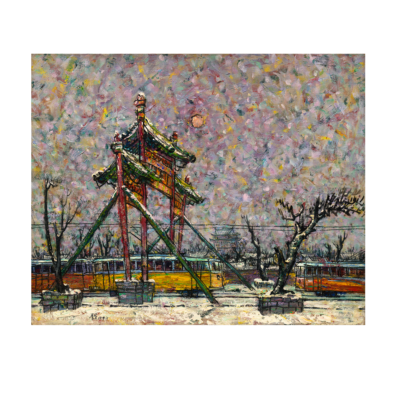 (不带框）李秀实限量版画《长街》