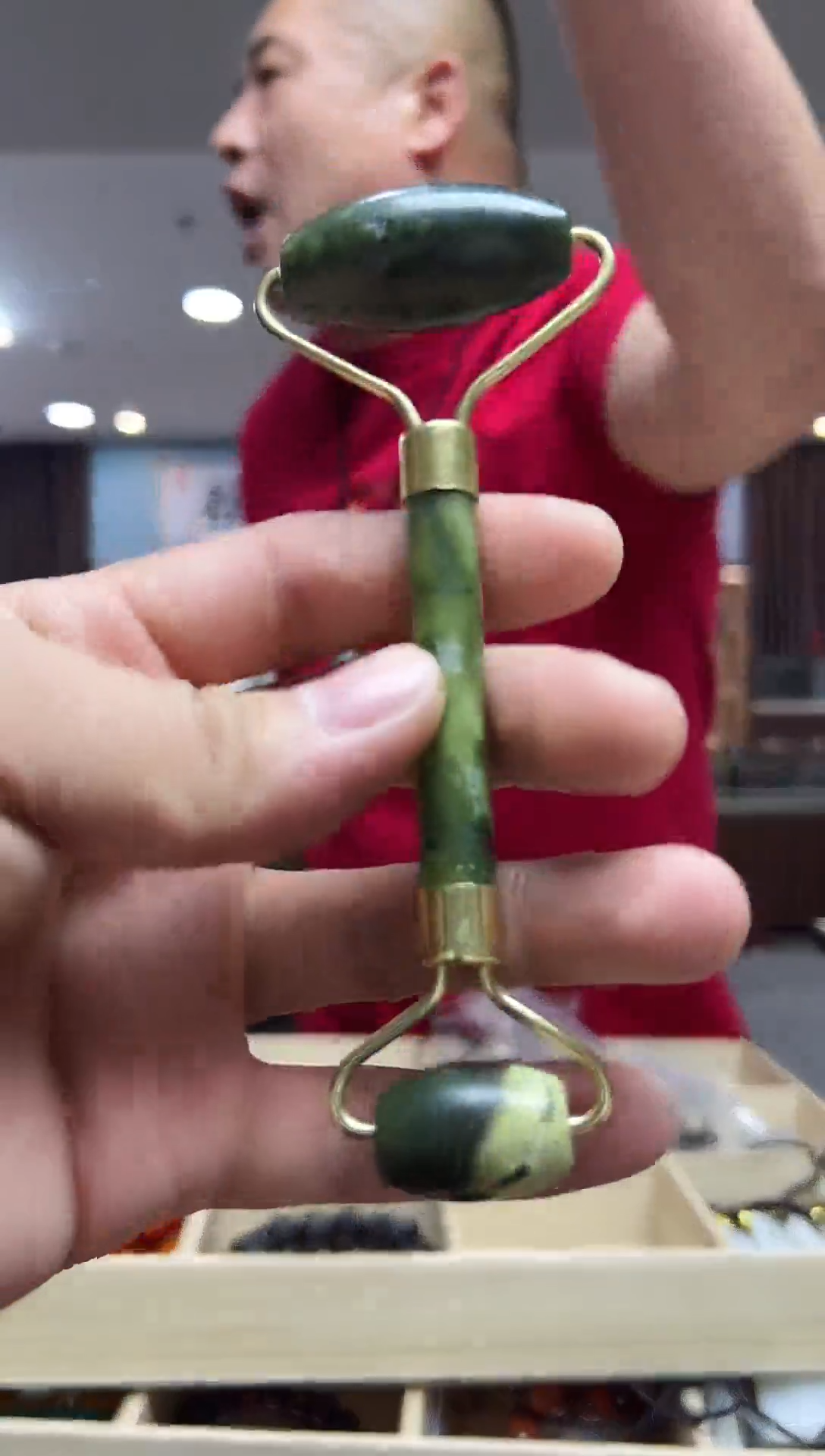 未镶嵌蛇纹石玉手把001-多样性发货其中发一