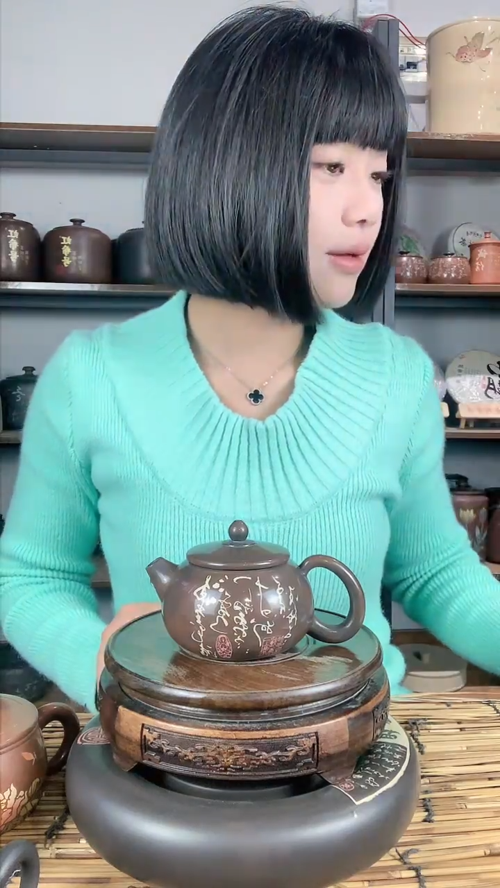 【闪购商品】罐建水紫陶手工彩填水亮壶