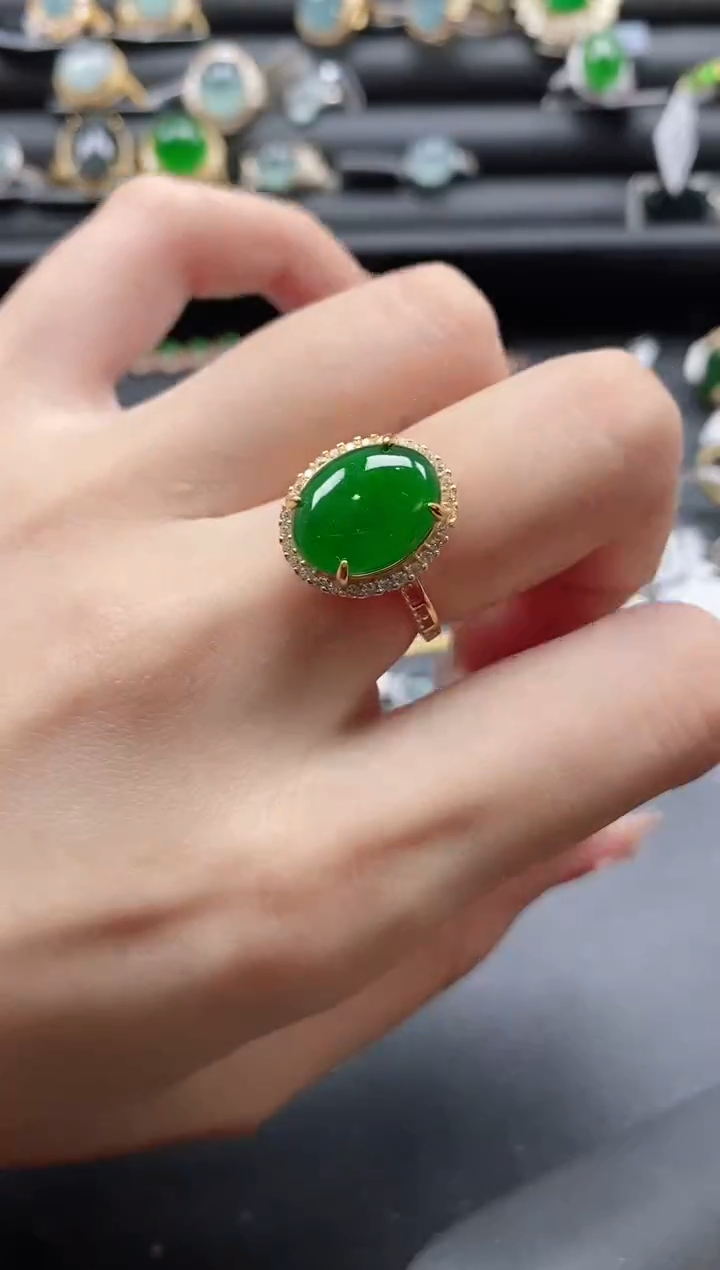 【闪购商品】翡翠戒指银S925镶嵌11111