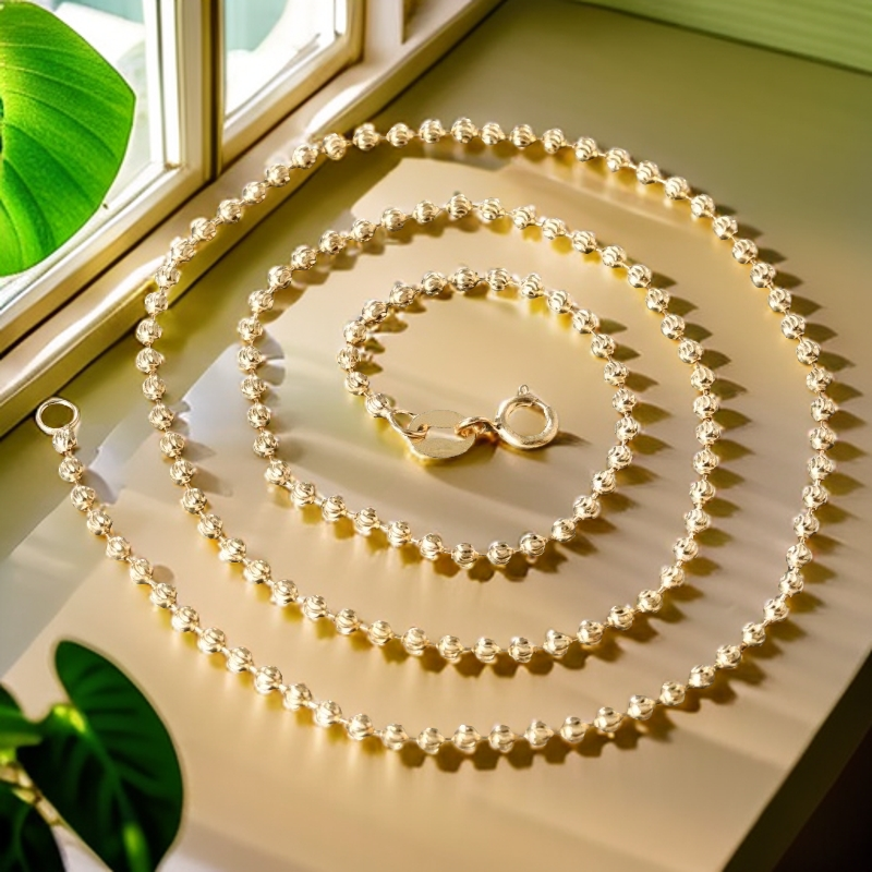 项链 1016爆闪星光链素链玉坠配链项链锁骨链