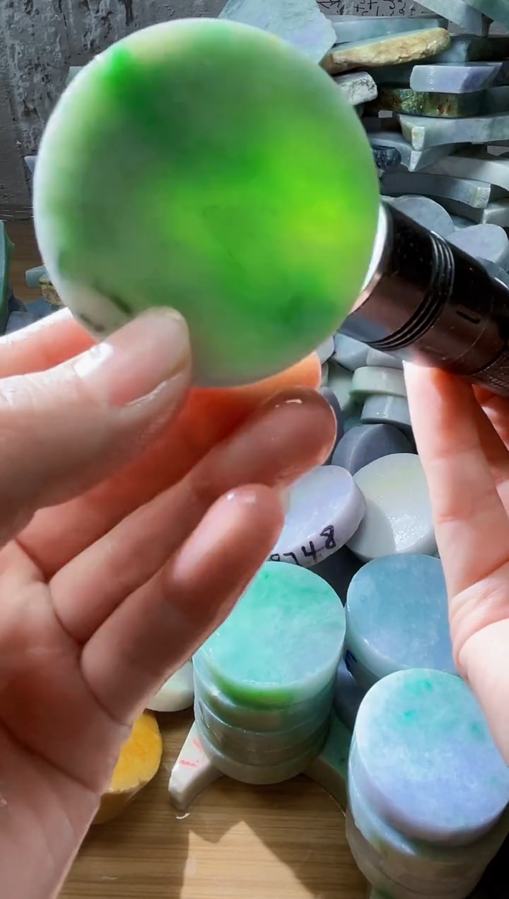 裸石翡翠天然翡翠A货玉 南 327