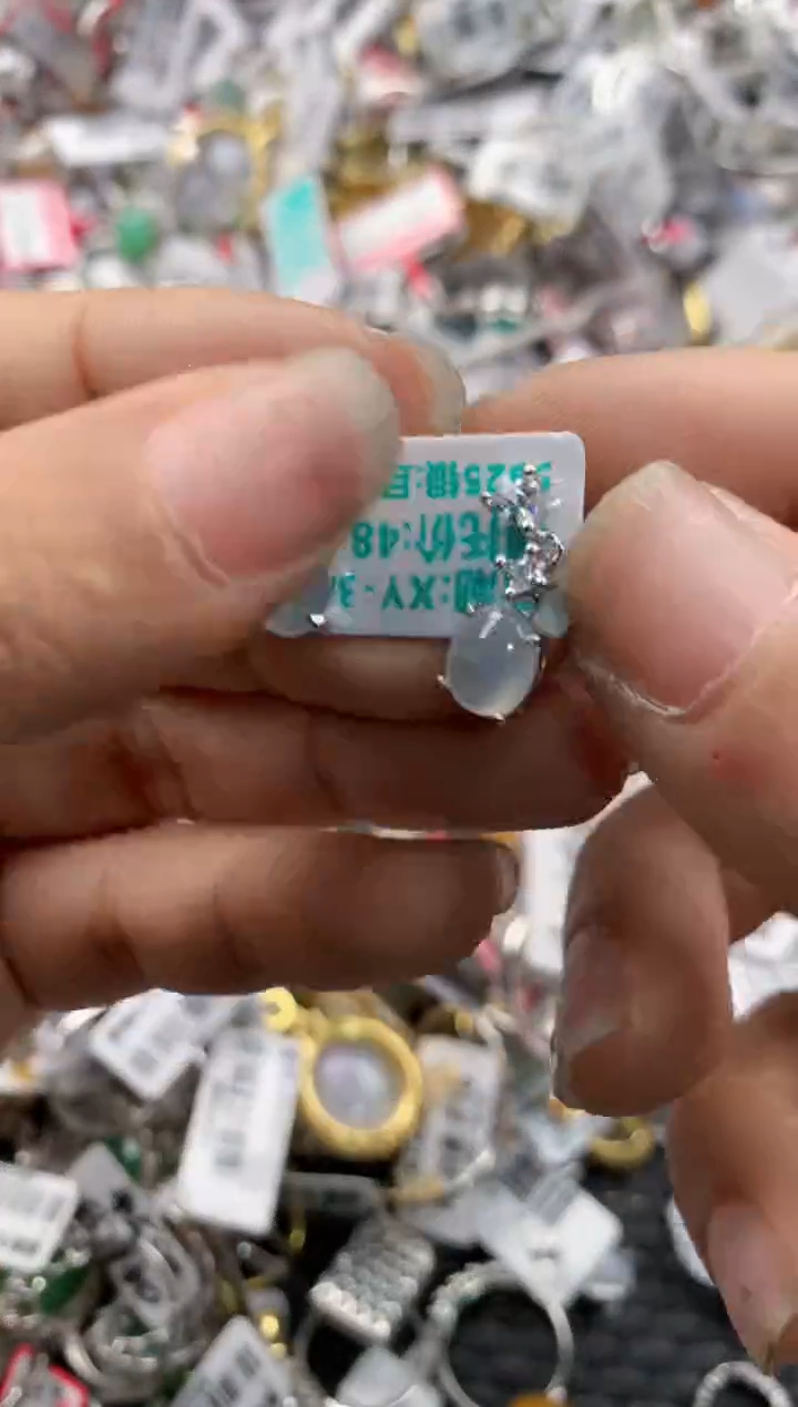 银S925镶嵌戒指翡翠121212---1