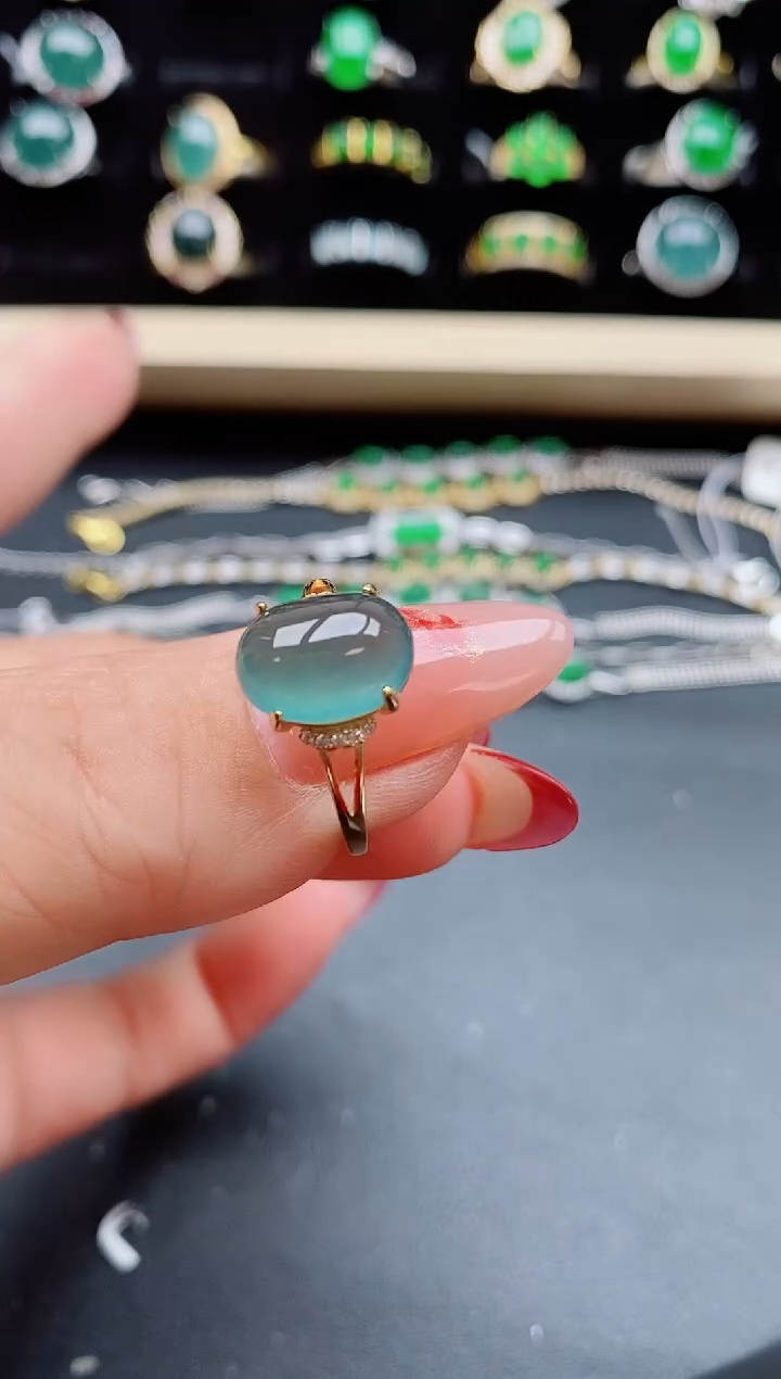 【闪购商品】翡翠戒指银S925镶嵌50805580