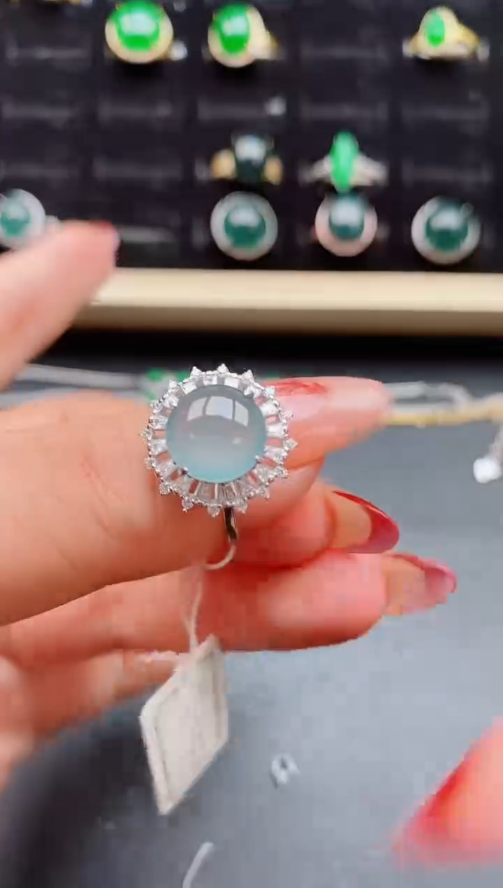 【闪购商品】翡翠戒指银S925镶嵌321321