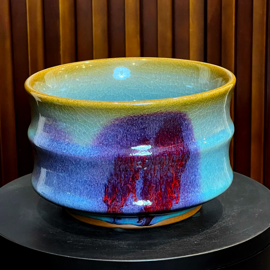 杨国政钧瓷《竹节洗》