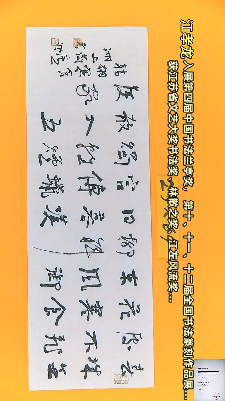 【闪购商品】书法江孝龙书法作品寒食23*69