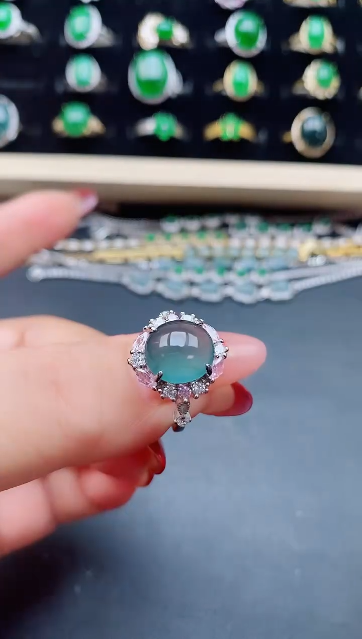 【闪购商品】翡翠戒指银S925镶嵌321321