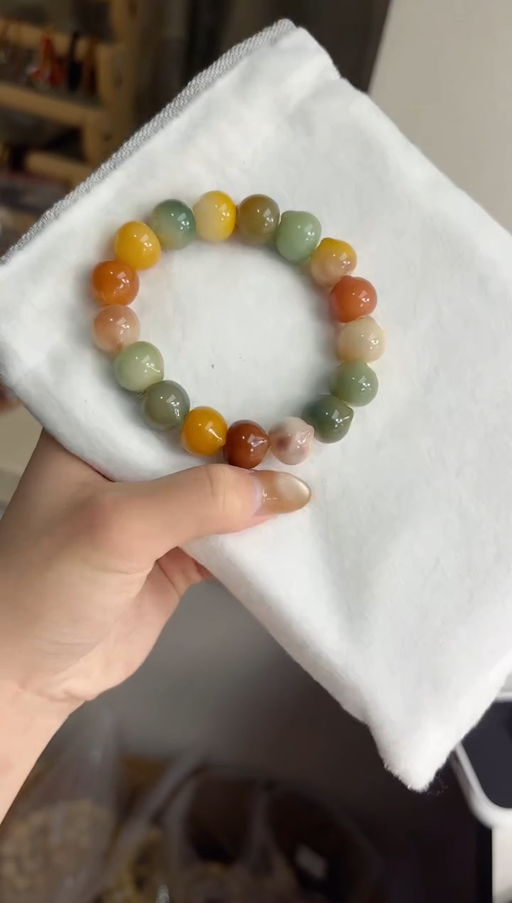 手串菩提根/象牙果沐f35紫美人玉化猫猫头14mm手串