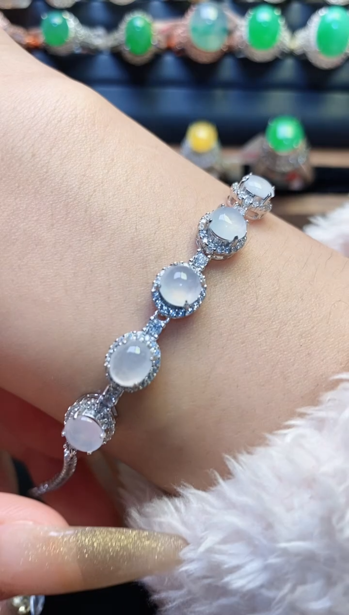 银S925镶嵌戒指翡翠天然