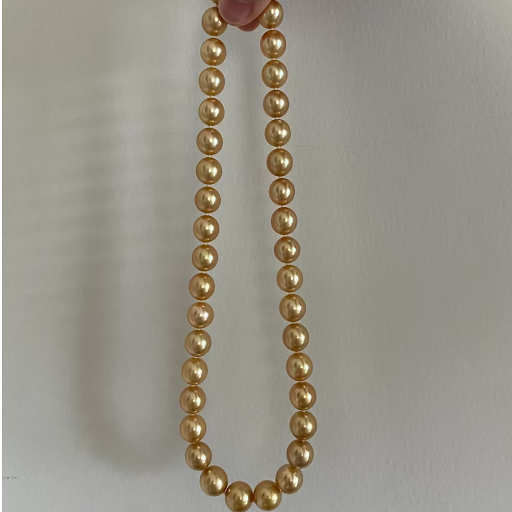 【冰哥推荐】南洋金珠 10-12 mm 海水珍珠项链