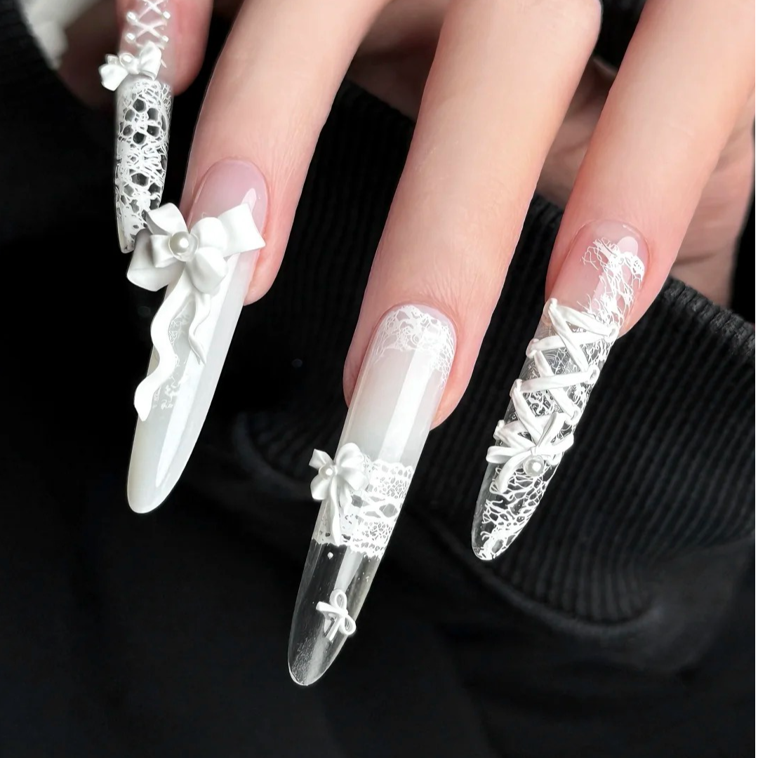 芭蕾舞蝴蝶结百搭蝴蝶结DIY美甲饰品