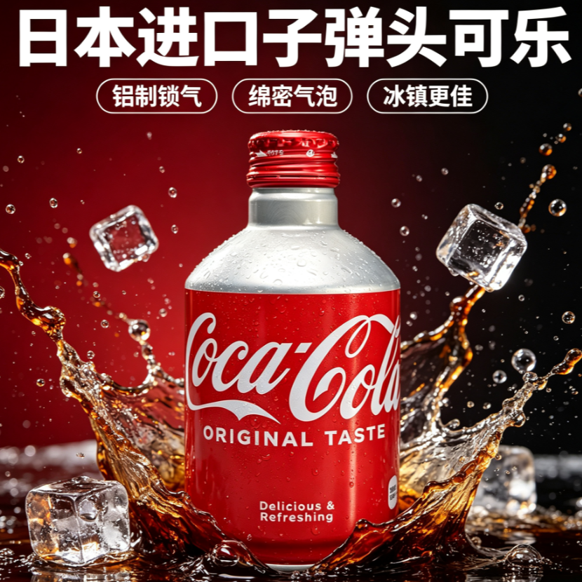 COCA COLA/可口可乐日本进口可口可乐子弹头可乐300ml/瓶碳酸饮料