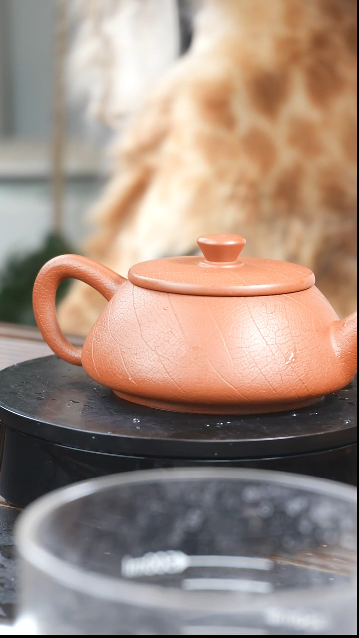 【闪购商品】建水紫陶菩提纹复烧石瓢球孔单壶