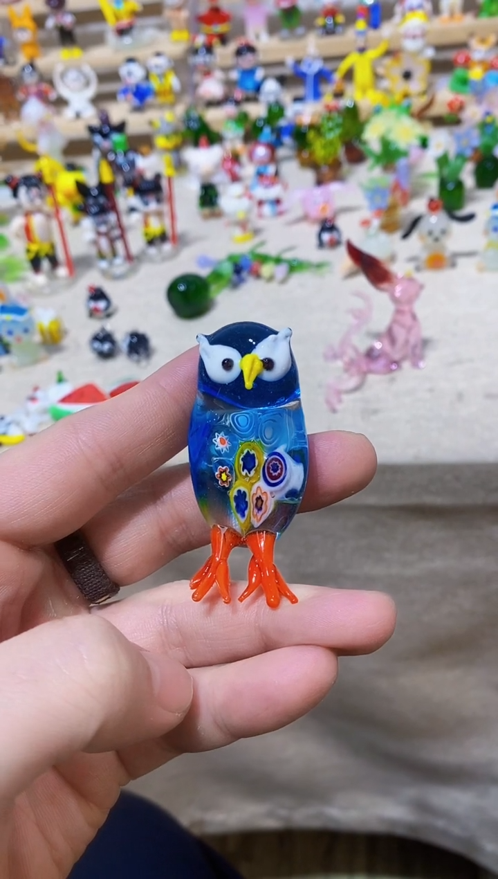 【闪购商品】琉璃手工艺品猫头鹰