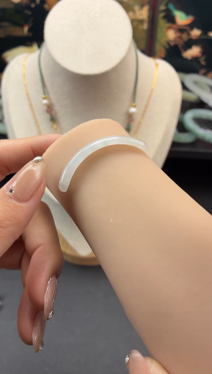 翡翠未镶嵌颈饰半镯