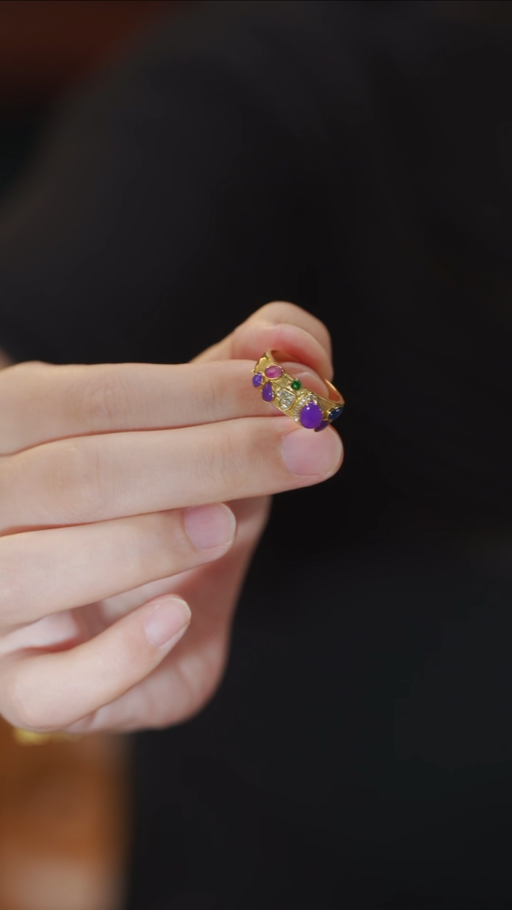 苏纪石（舒俱来）18K金镶嵌戒指戒指