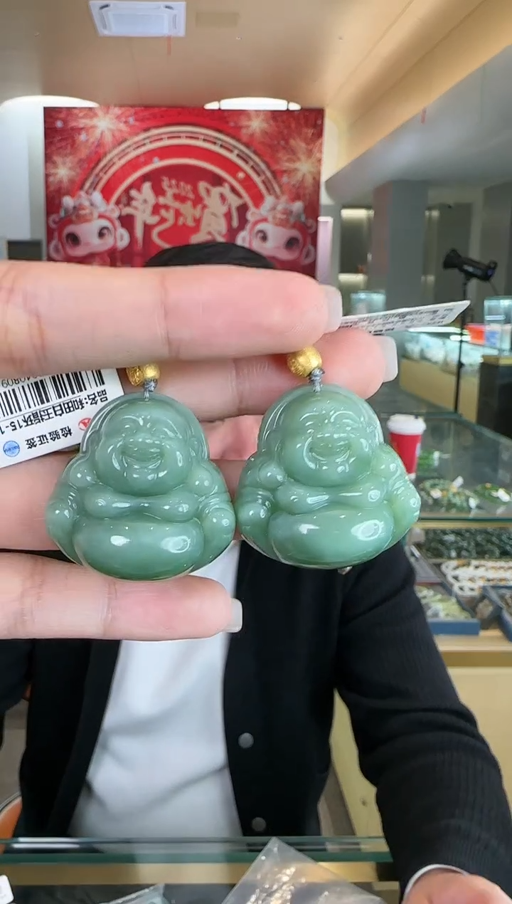 【闪购商品】和田玉吊坠18K金镶嵌微瑕0123-019多样性发一件