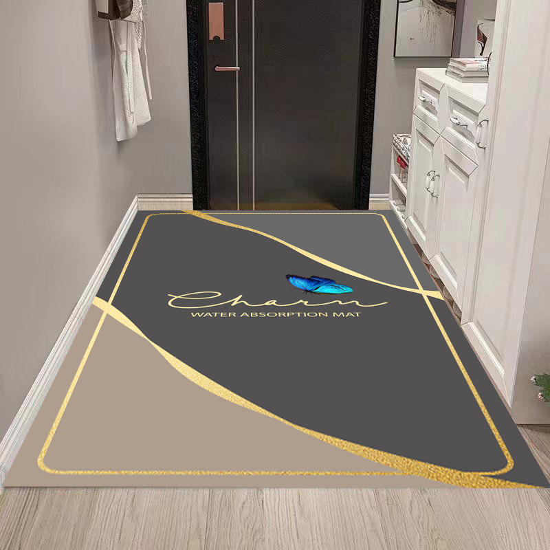 【硅藻泥】时光 轻奢进门垫防滑吸水耐脏免洗裁剪简约玄关地毯