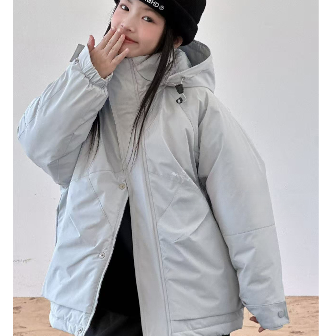 PEACH2025新款冬款儿童加厚连帽派克服65008