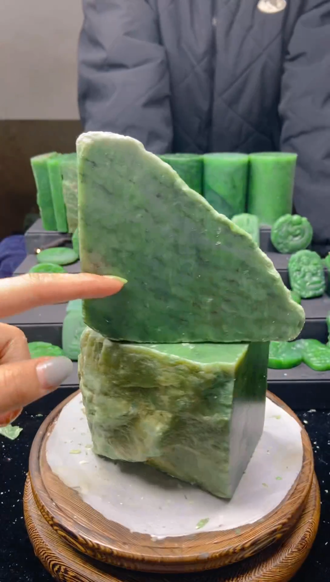 未镶嵌和田玉珠宝半成品1