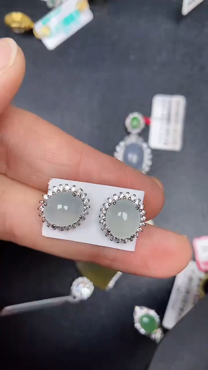 银S925镶嵌戒指翡翠3500