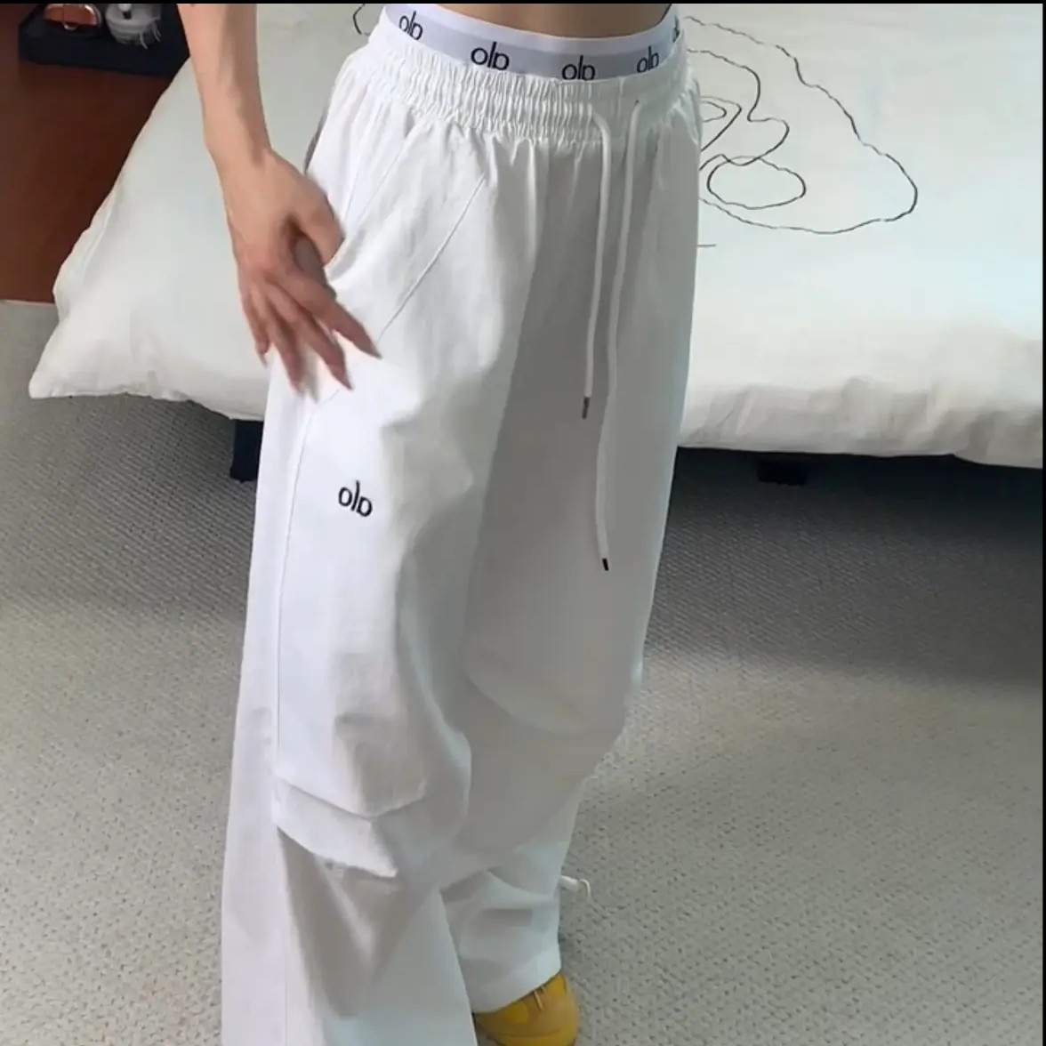 新款夏季速干刺绣款阔腿裤弯刀休闲裤07