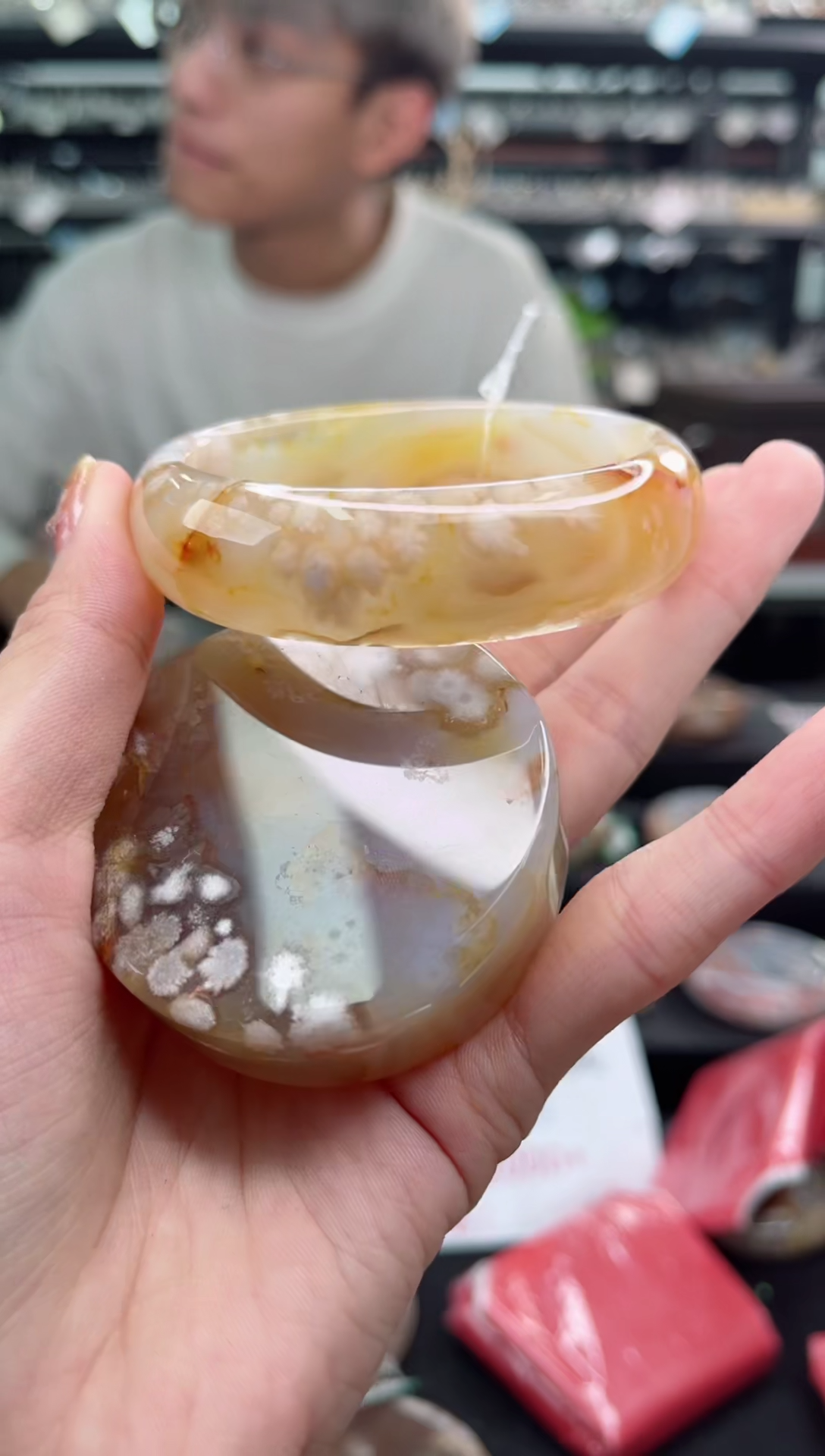 【闪购商品】石英质玉手镯未镶嵌58圈口（赠品镯心）34562544