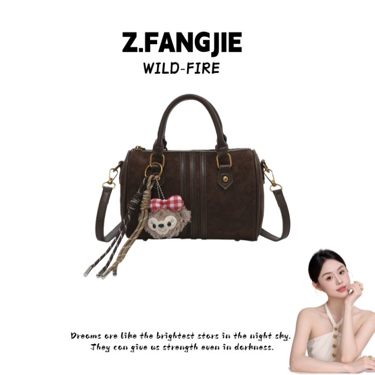 高质感包包女式2025新款潮复古通勤波士顿手提包高级感单肩斜挎包