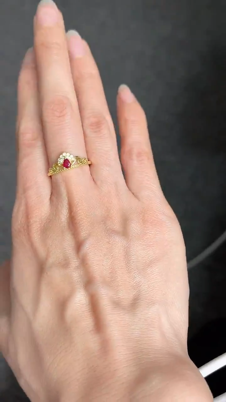 【闪购商品】红宝石颈饰银S925镶嵌成品