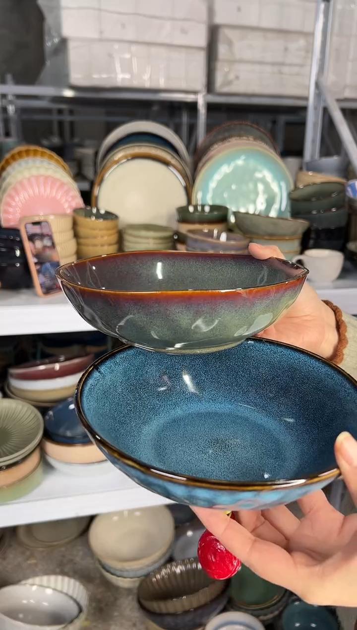 陶瓷外贸尾货瑕疵满20包邮X2菜碗组合