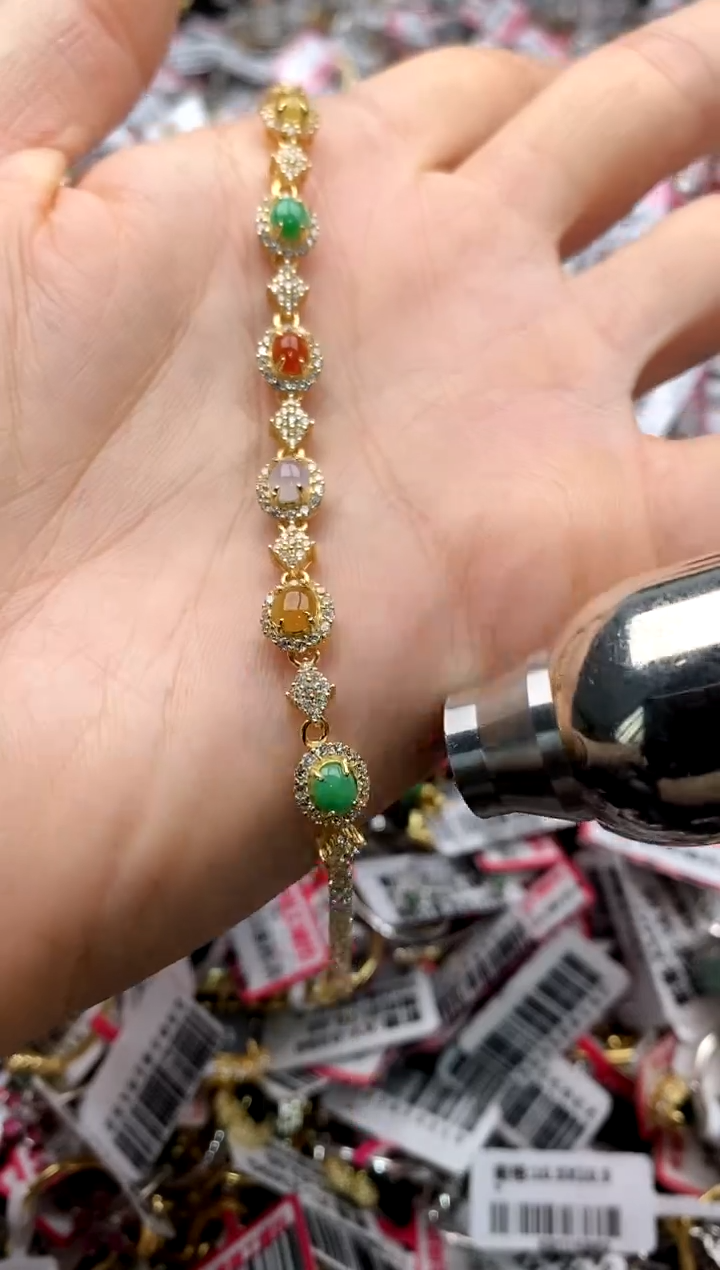 【闪购商品】翡翠戒指银S925镶嵌111111111    7