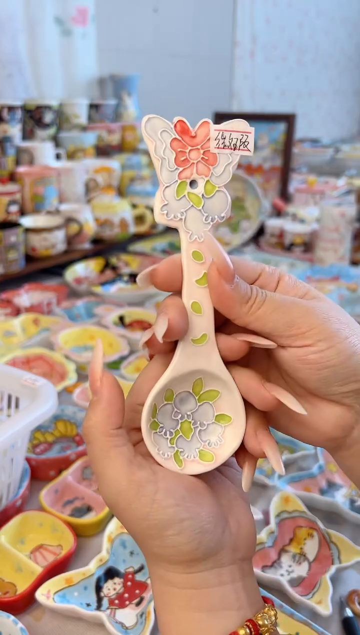 摆件陶景德镇陶瓷手绘微瑕