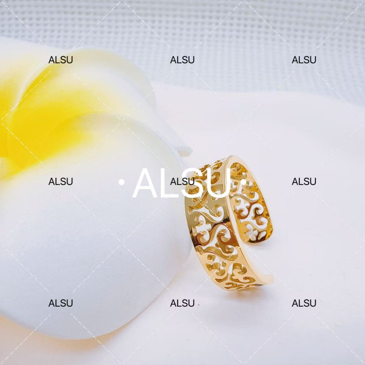 合金戒指 ALSU原创经典2025新款民族风最新款百搭简约戒指个性