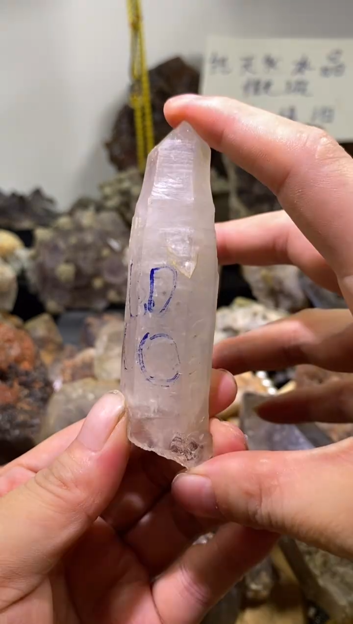 未镶嵌珠宝半成品水晶26号6颗水胆闪灵钻手把件