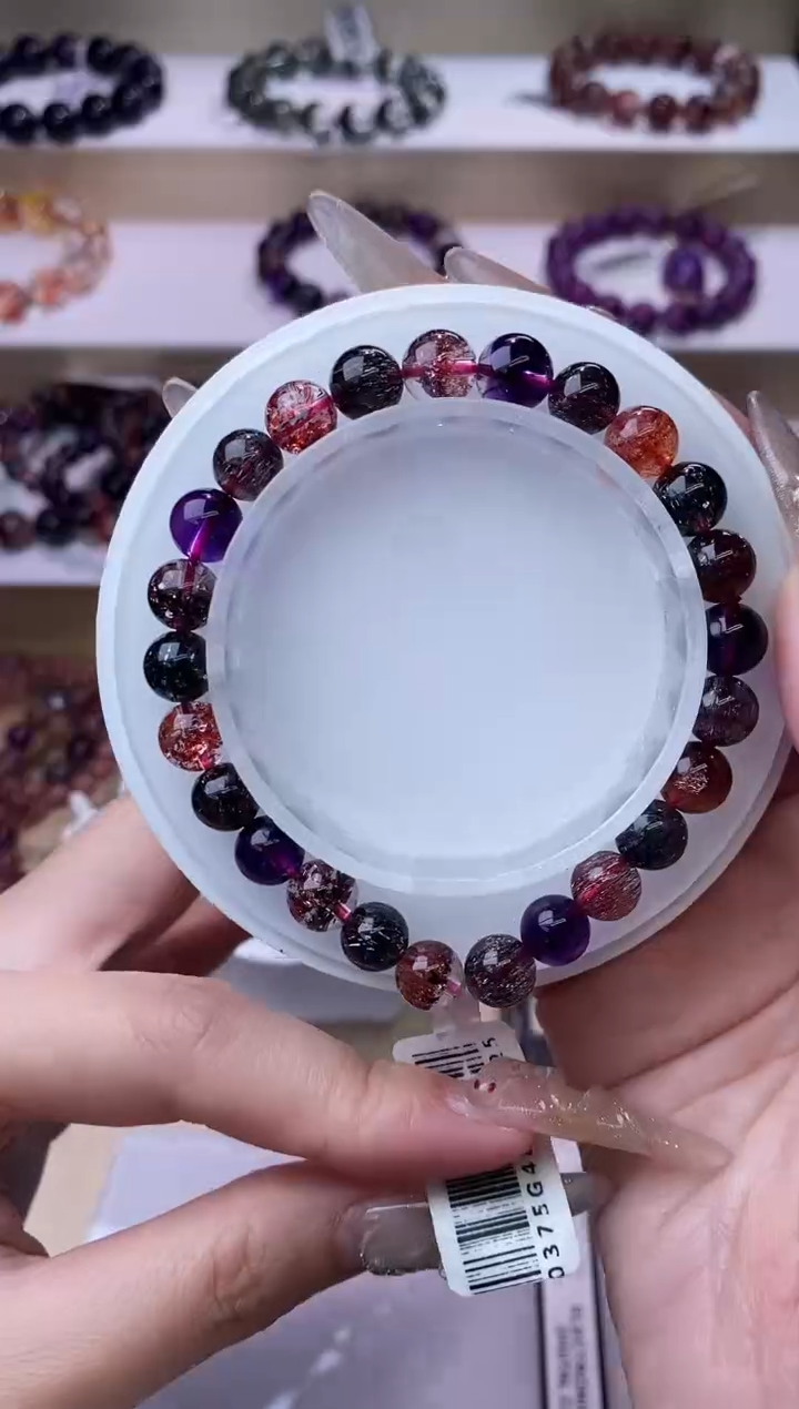 【闪购商品】水晶手链未镶嵌黑加仑超七单圈7m+