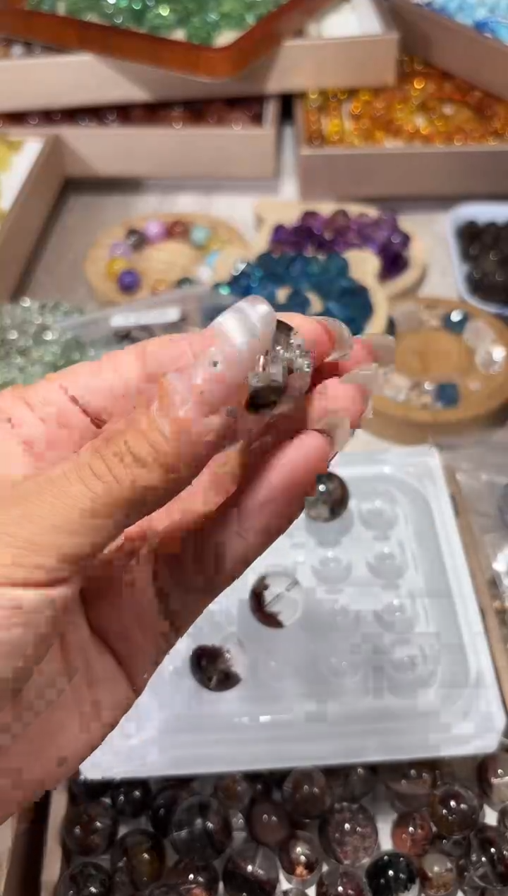 水晶手串未镶嵌@*Q60四季单珠拍3