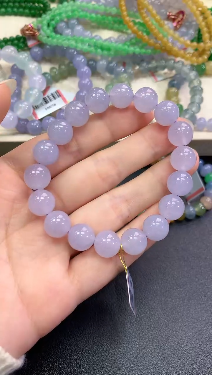 【闪购商品】翡翠手串未镶嵌D105   多样性一件发货紫货有色差 