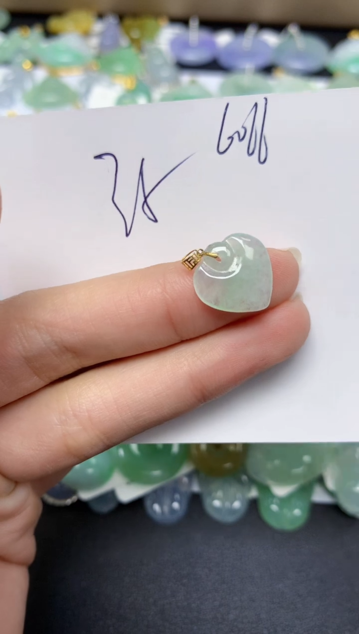 【闪购商品】翡翠颈饰18K金镶嵌 天然翡翠A货