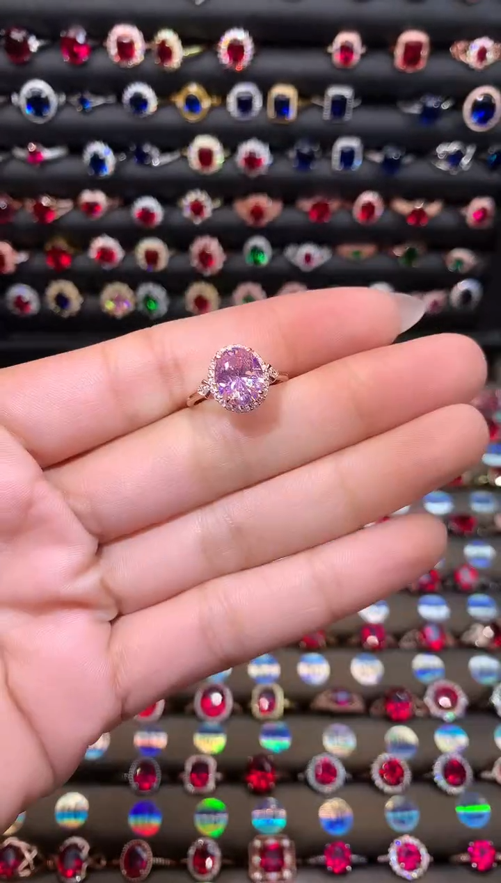 【闪购商品】蓝宝石戒指银S925镶嵌810