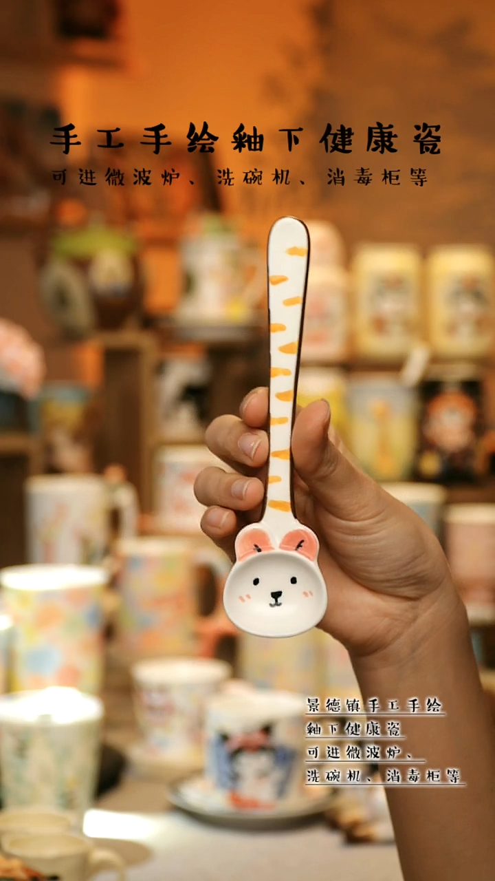 【闪购商品】杯陶瓷景德镇高温釉下彩&W114