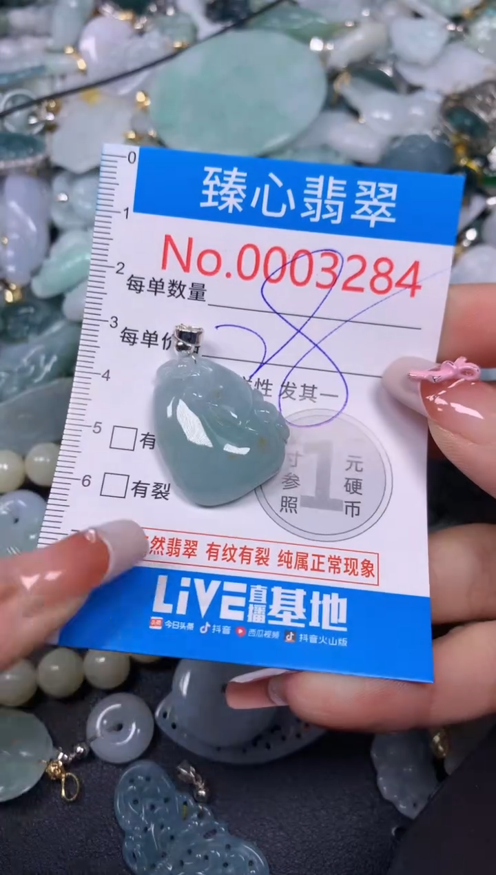 【闪购商品】翡翠颈饰未镶嵌含绳0003284