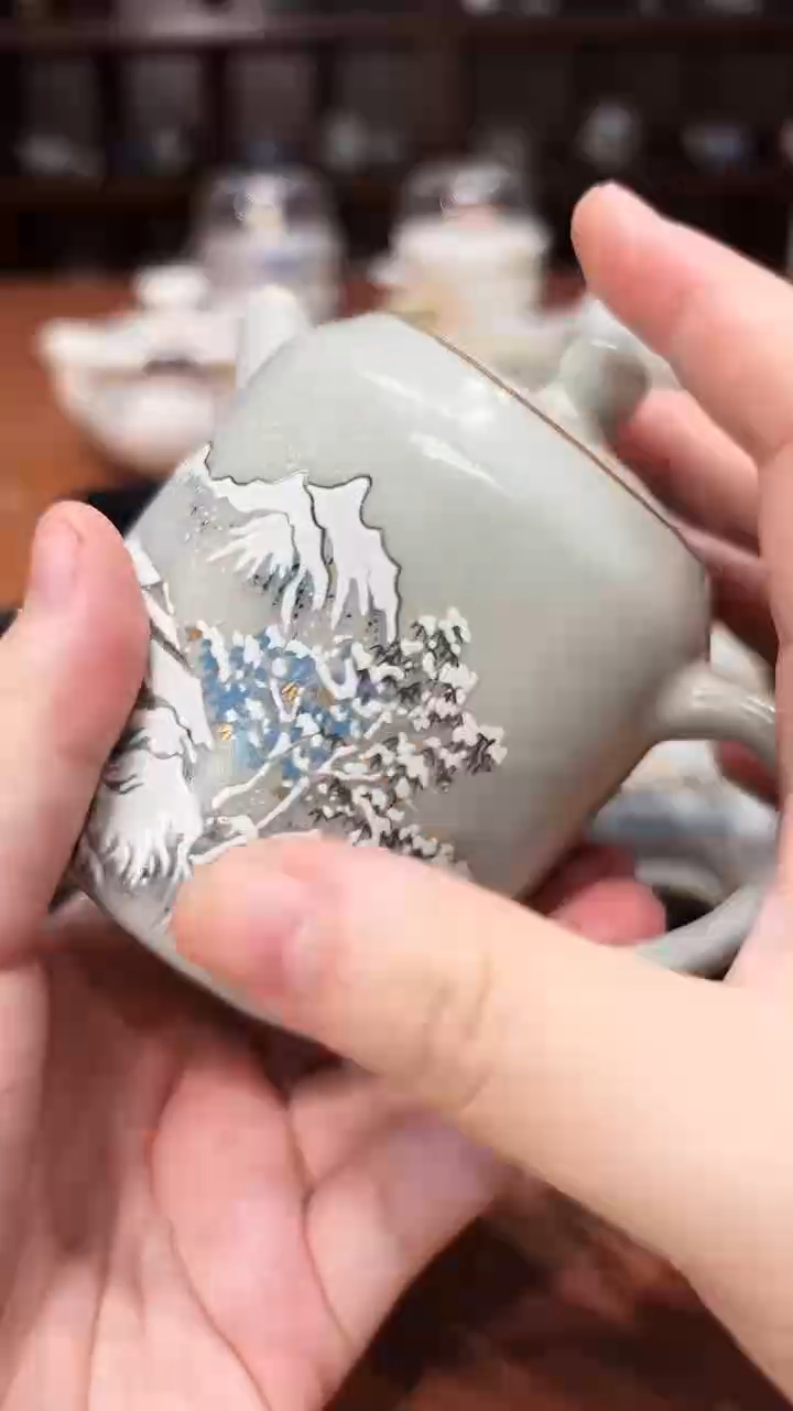 254三杯高雅艺术茶具清好看