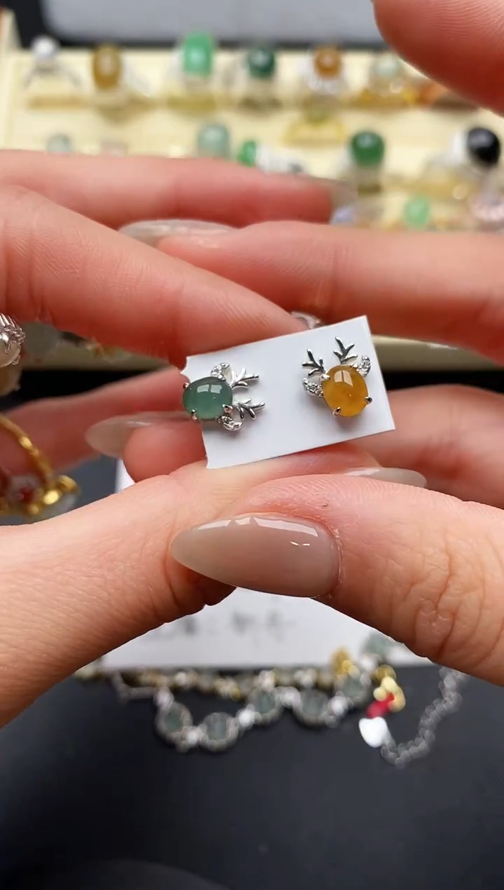 【闪购商品】翡翠戒指未镶嵌缅甸天然A货翡翠333   7-6