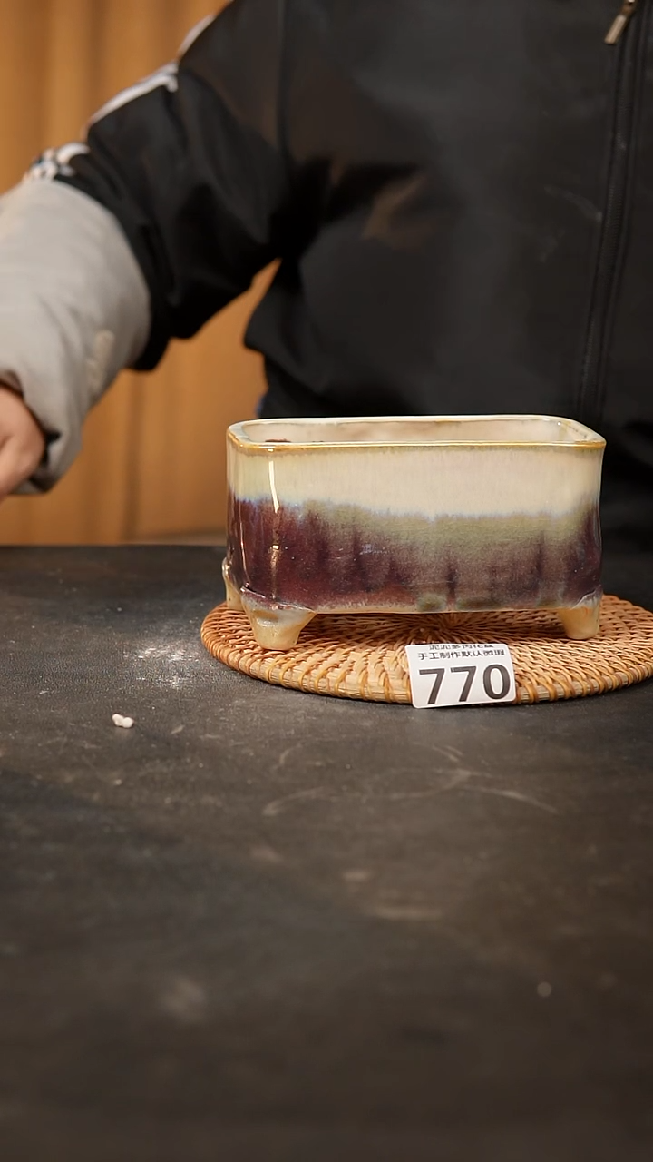 【闪购商品】瓷片770泥泥手工花盆口