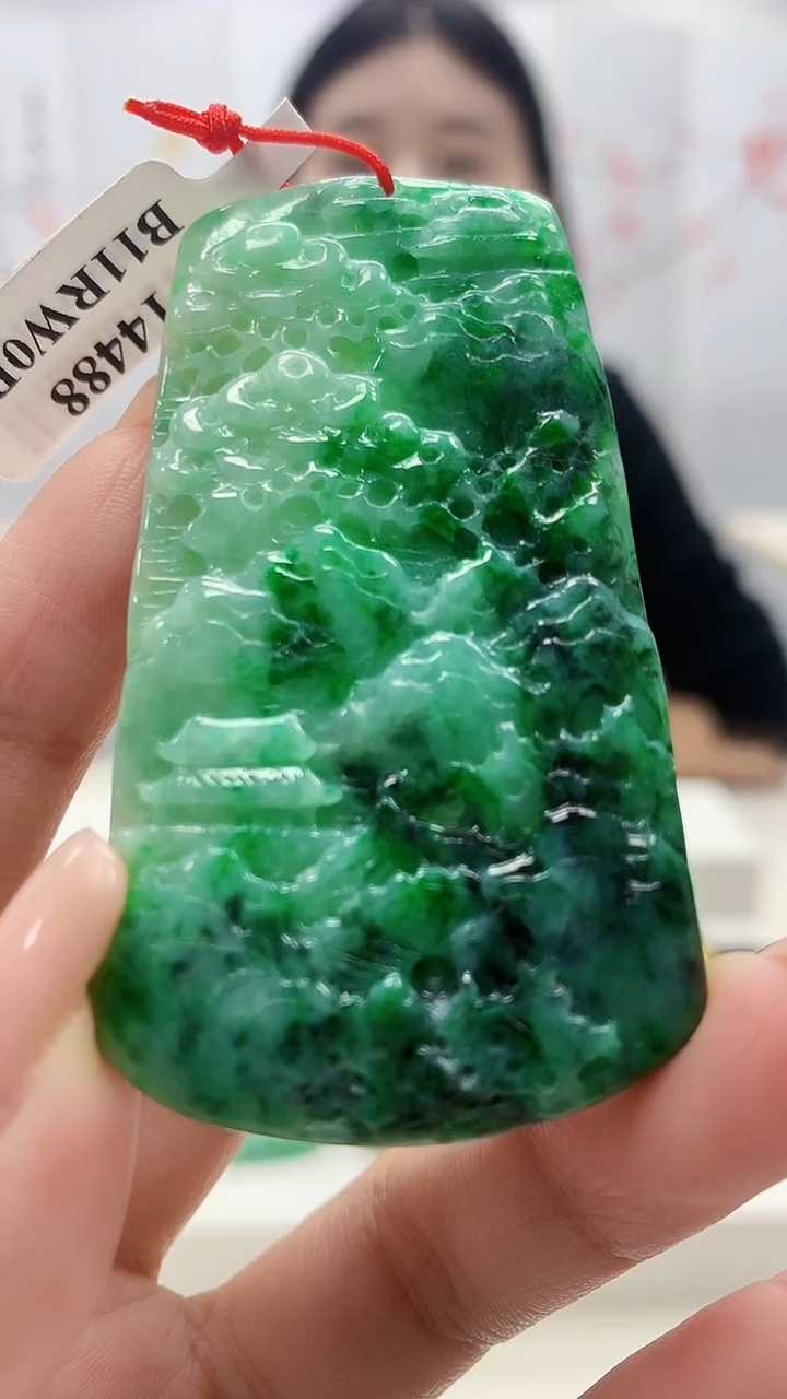 定制翡翠未镶嵌4812xx-毛货挂件6