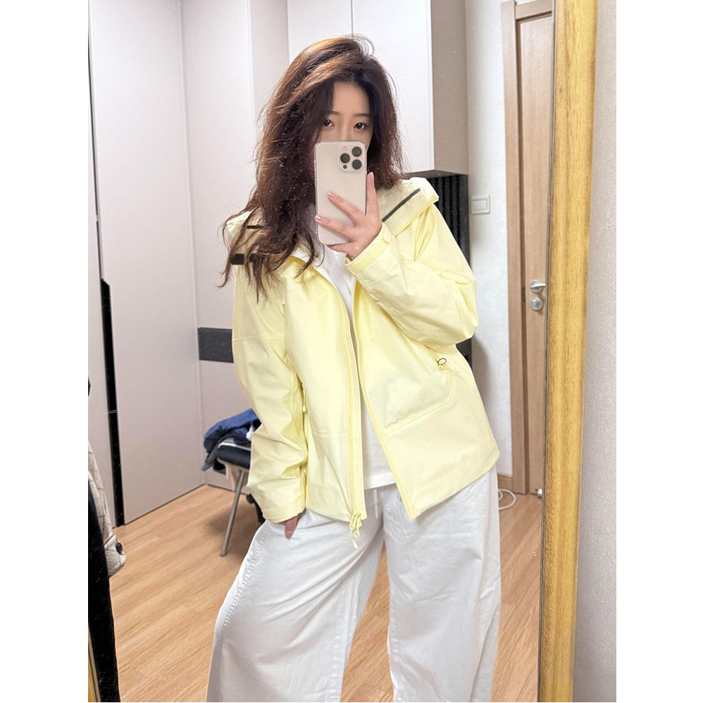 芙沿黄色冲锋衣外套女2025新款三合一户外防风超好看多巴胺登山服