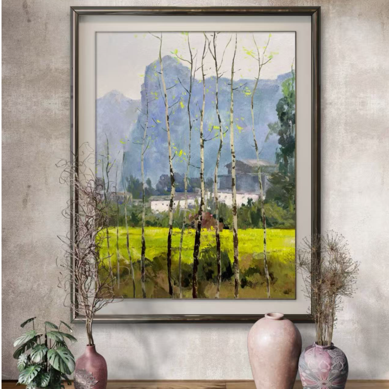 高档精品油画-手绘风景布面-80*120cm-居家装饰收藏悬挂