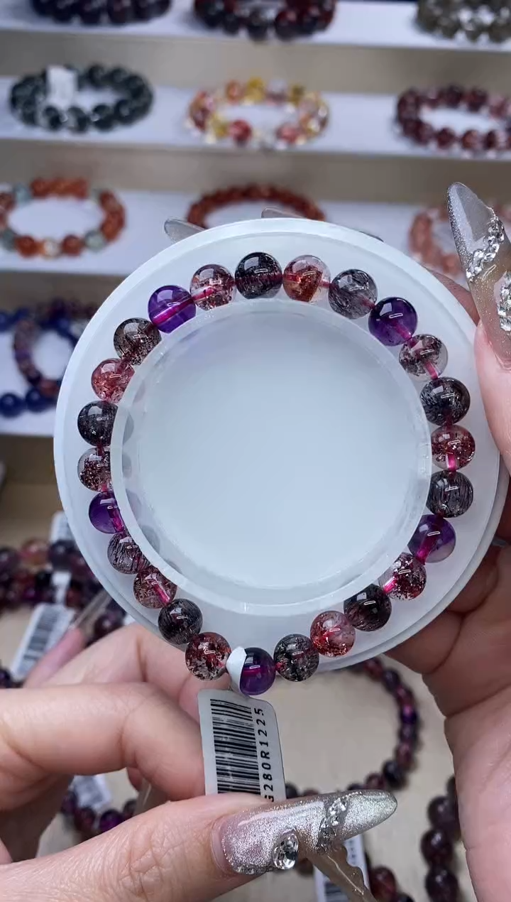 【闪购商品】水晶手链未镶嵌黑加仑超七单圈7m+