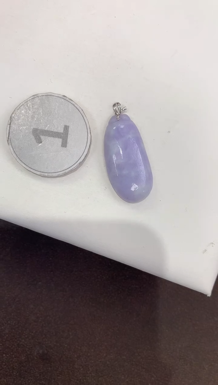 颈饰18K金镶嵌翡翠天然缅甸A货翡翠